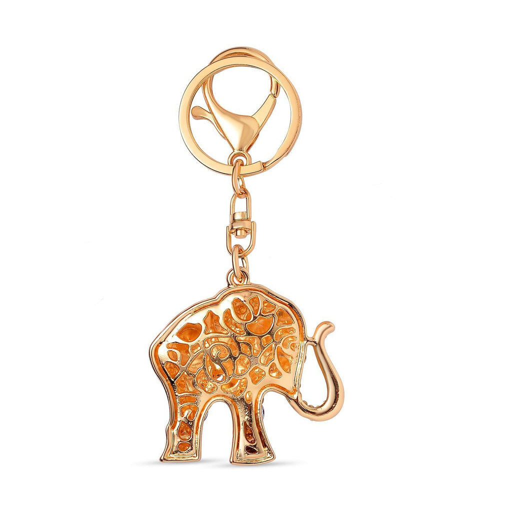 Set of 3 Keychains Decorated with Sparkling Rhinestones - (Strawberry, Elephant - Fairies)