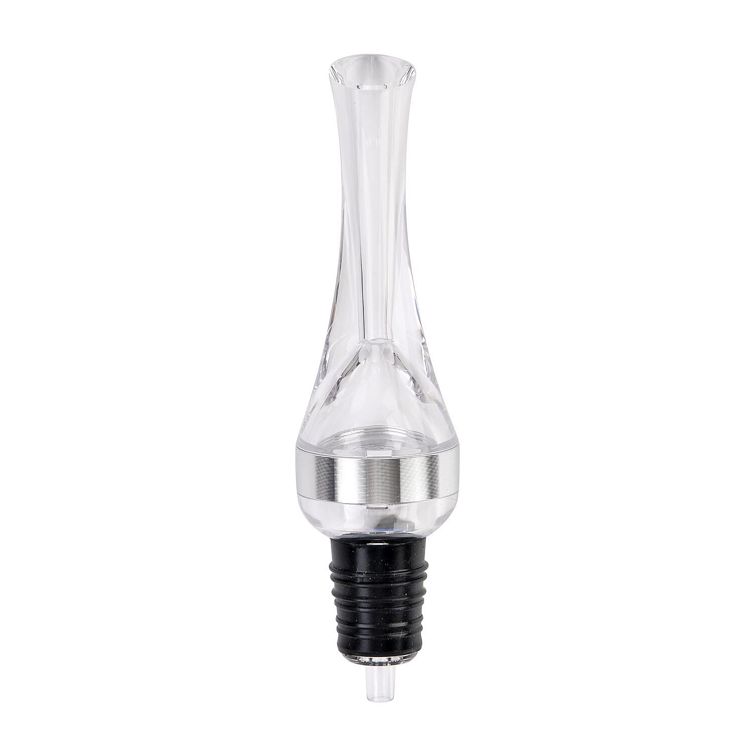 Set of 2  Wine Aerator - Silver & Transparent