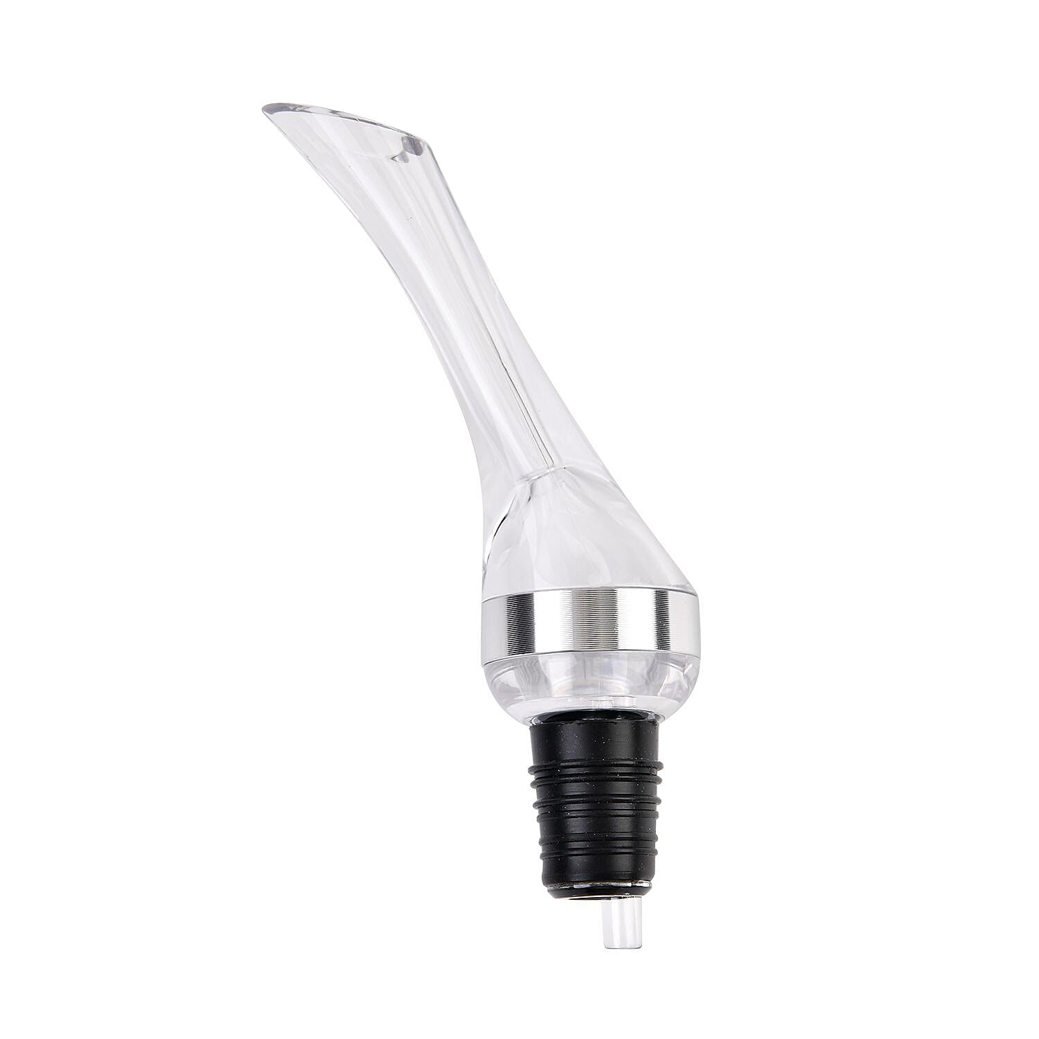 Set of 2  Wine Aerator - Silver & Transparent