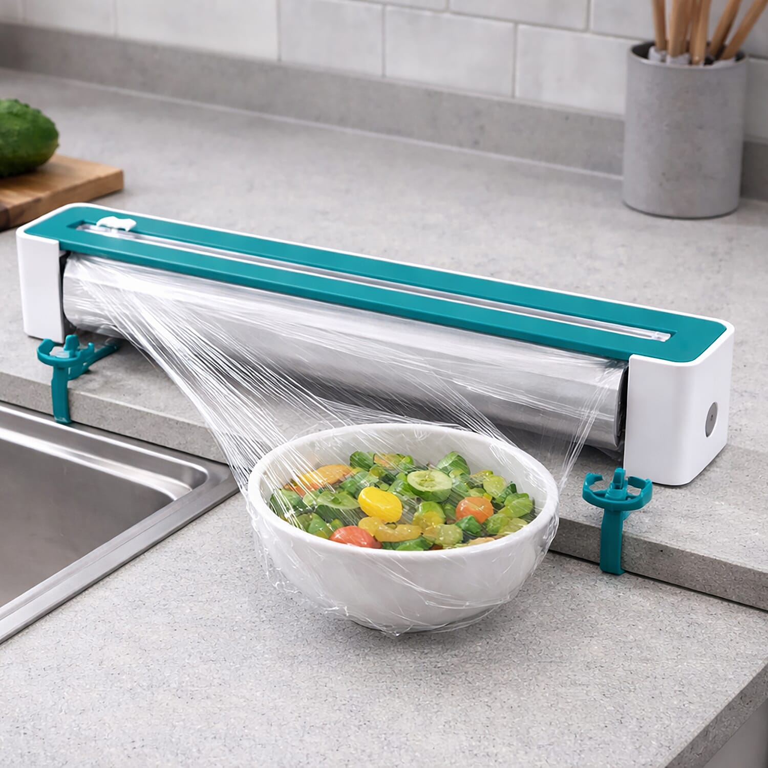 Cling Film Cutter – Effortless Cutting for Your Kitchen - Green