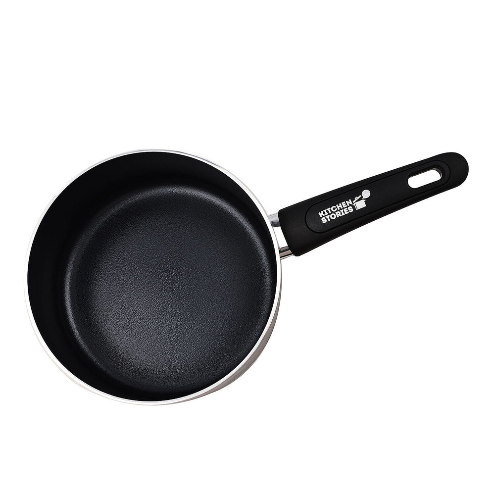 Kitchen Stories The Searsmart Collection - 3 Piece PFAS Free Non-Stick Aluminium Saucepan Set (16cm, 18cm, 20cm)