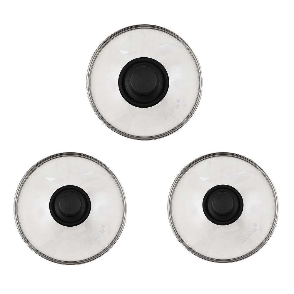 Kitchen Stories The Searsmart Collection - 3 Piece PFAS Free Non-Stick Aluminium Saucepan Set (16cm, 18cm, 20cm)