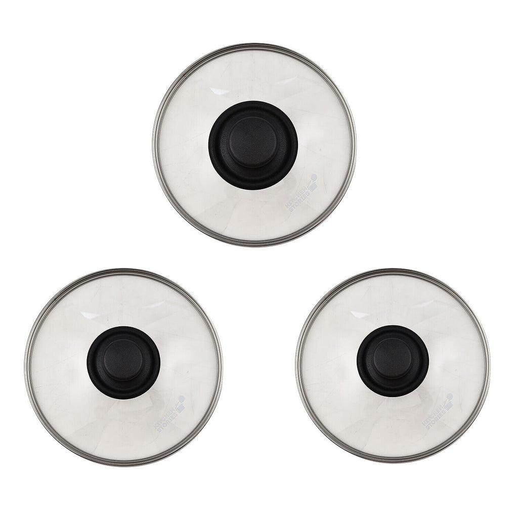 Kitchen Stories The Searsmart Collection - 3 Piece PFAS Free Non-Stick Aluminium Saucepan Set (16cm, 18cm, 20cm)