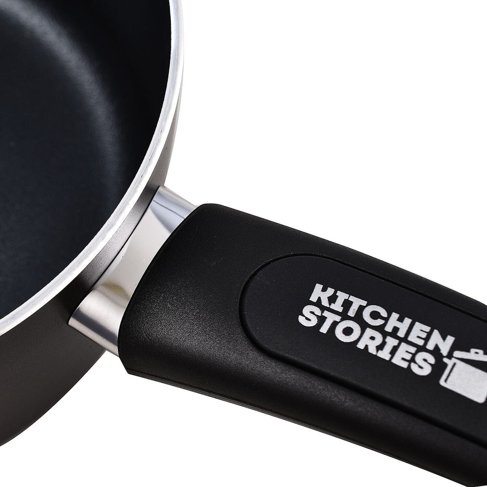 Kitchen Stories The Searsmart Collection - 3 Piece PFAS Free Non-Stick Aluminium Saucepan Set (16cm, 18cm, 20cm)