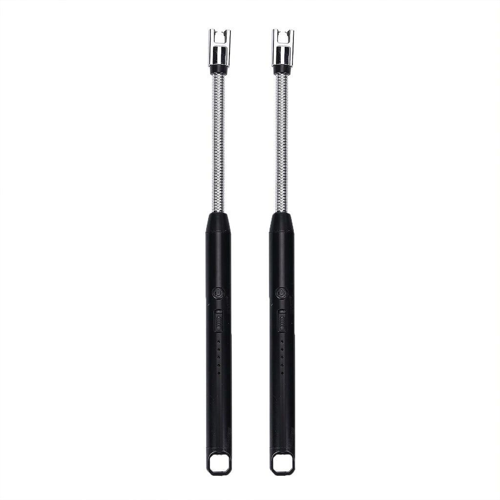 Set of 2 Rechargeable Electric Lighters - Black