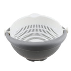Set of 3 Funnel Double Layer Colander - Grey