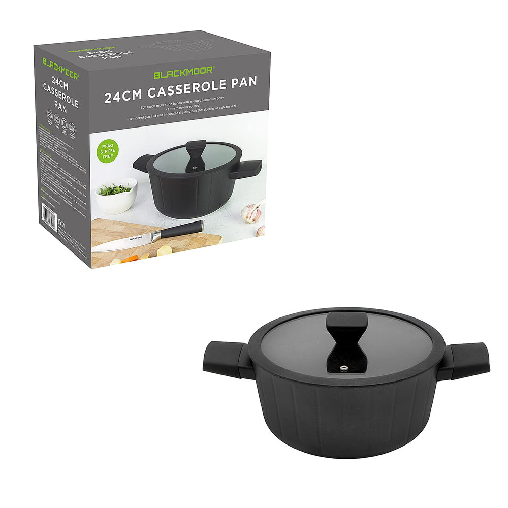 Stock Pot (24cm) - Electric, Gas, Induction & Hotplate. Forged Aluminium Base & PFOA Free - Non Stick