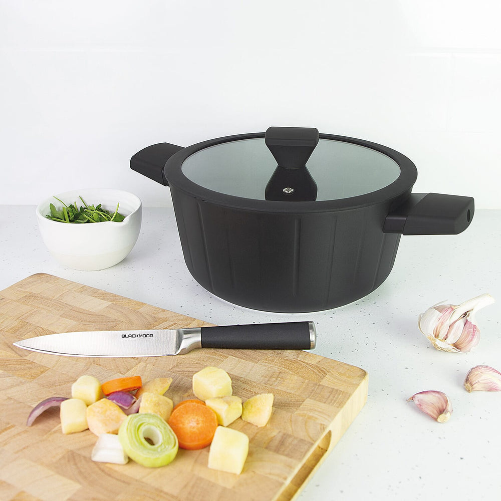 Stock Pot (24cm) - Electric, Gas, Induction & Hotplate. Forged Aluminium Base & PFOA Free - Non Stick