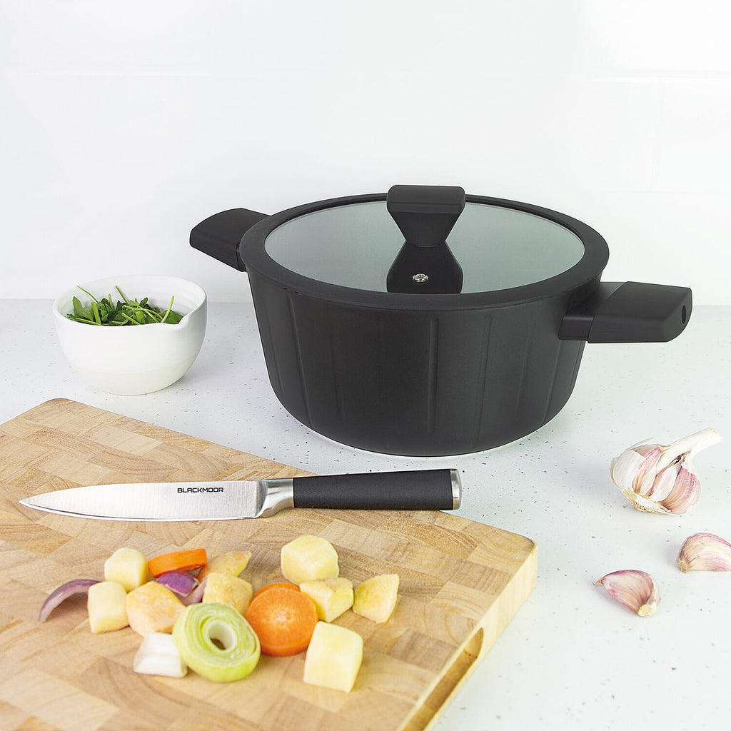Stock Pot (24cm) - Electric, Gas, Induction & Hotplate. Forged Aluminium Base & PFOA Free - Non Stick