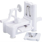 Spiralizer - Veg and Fruit - 3 Cutting Blades - Ribbons and Noodles  - White