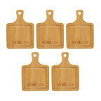 NIBBLES 5 Piece Paddle Serving Board - Wood