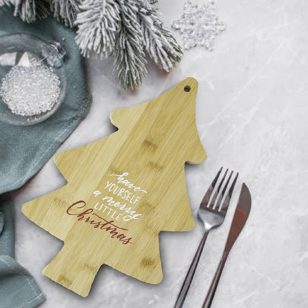 Tree Shaped Bamboo Serving Board (Size 33 x 24 cm) - Wood