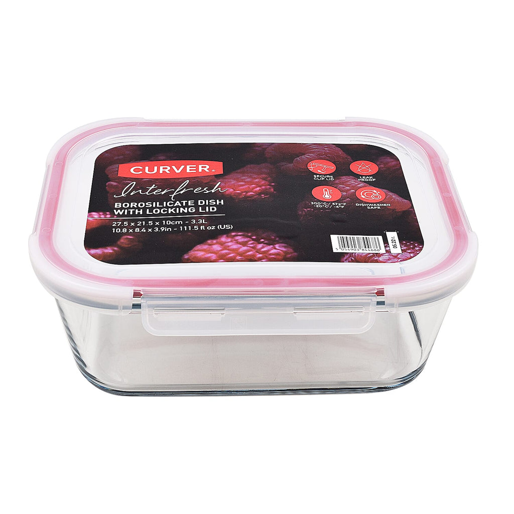 Closeout Deal- Curver Interfresh Smart Cook Borosilicate Food Container 3.3 Litres