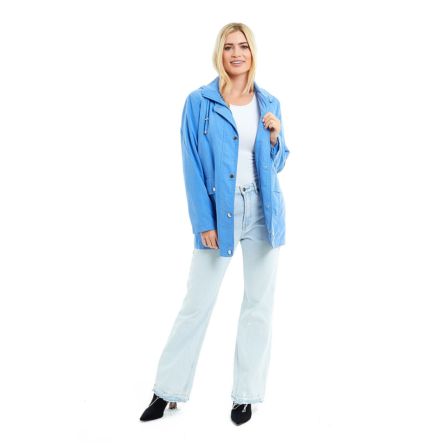 Klassik - Ladies Showerproof Woven Jacket (Size 14) - Ultra Marine