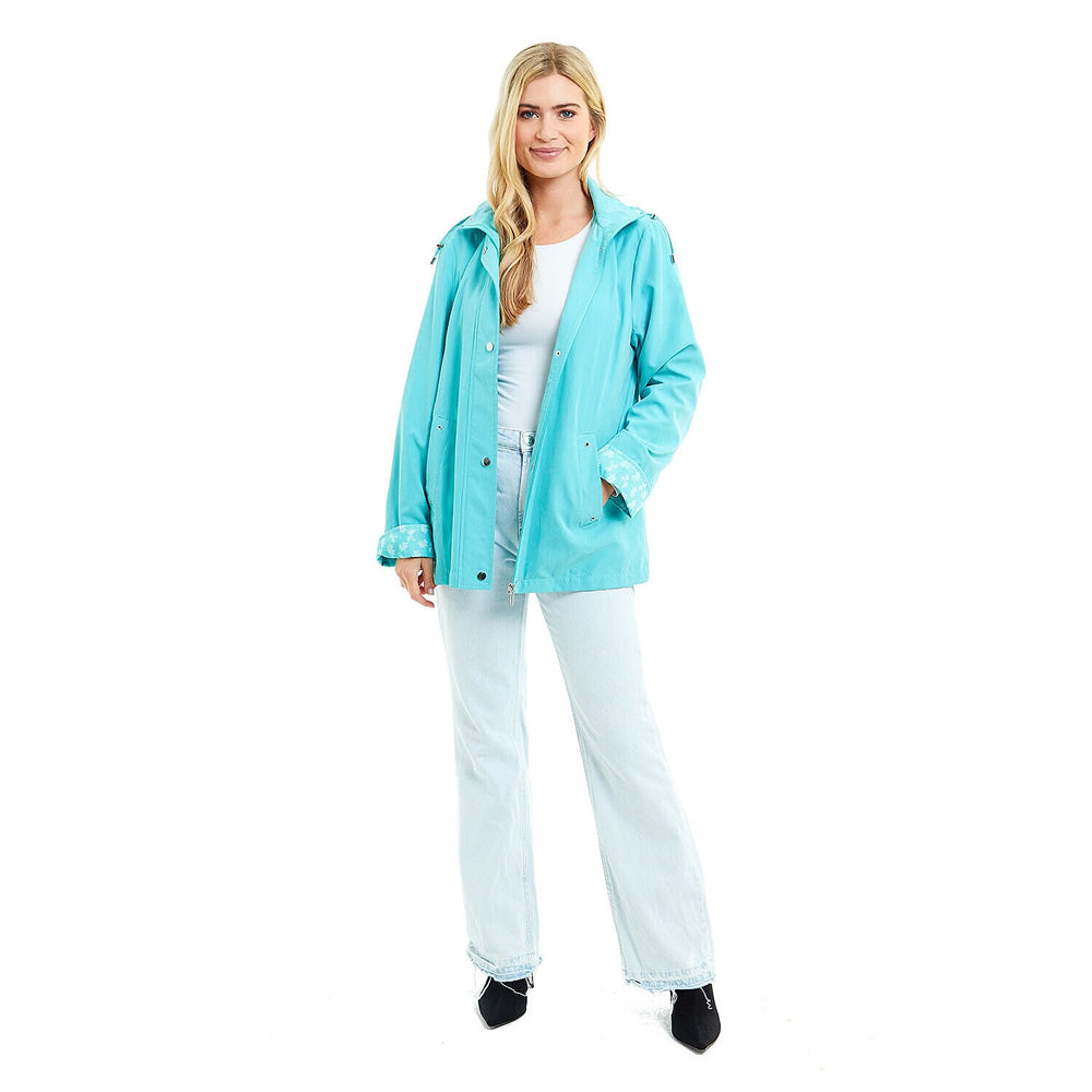 Klassik - Ladies Showerproof Woven Jacket (Size 16) - Pool Blue