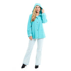 Klassik - Ladies Showerproof Woven Jacket (Size 16) - Pool Blue