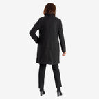 Midlength Knitted Stylish Coat (Size 16) - Black