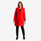 Midlength Knitted Stylish Coat (Size 18) - Red