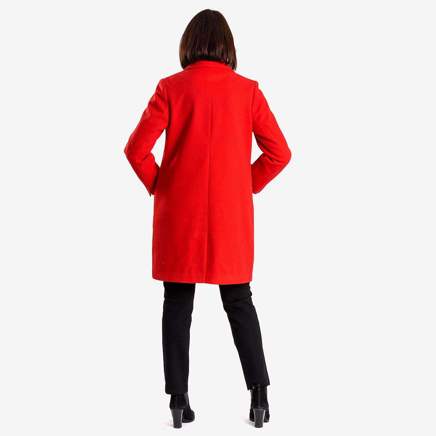 Midlength Knitted Stylish Coat (Size 20) - Red