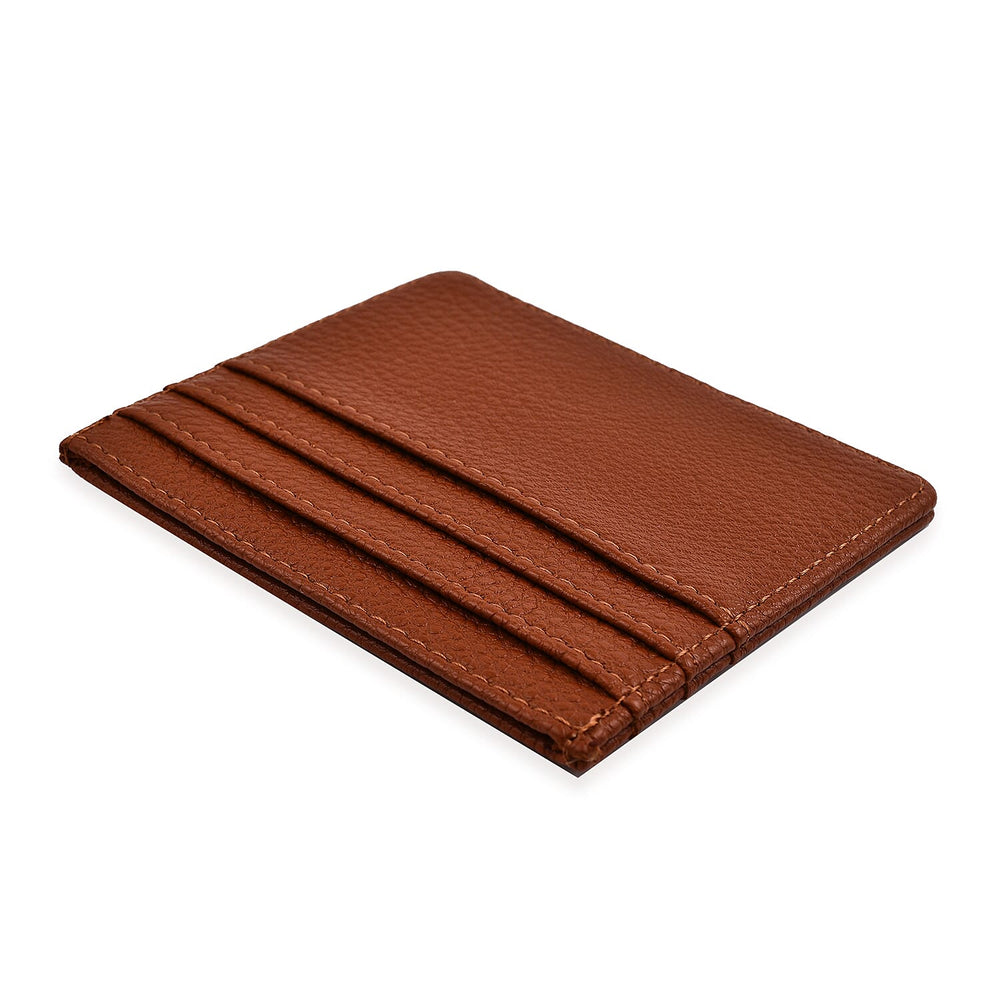 Kris Ana Leather Cardholder - Tan