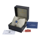 Krug Baumen Regatta 4 Diamond Blue Dial 4ATM WR Ladies Watch with Silver - Gold Colour Strap LAST DAY SALE OFFER