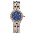 Krug Baumen Regatta 4 Diamond Blue Dial 3ATM WR Ladies Watch with Silver - Rose Gold Colour Strap