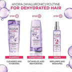 L'oreal Paris Elvive Hydra Hyaluronic 3 Piece Bundle (500ml Shampoo, 400ml Conditioner & 150ml Serum)