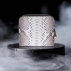 LA MAREY 100% Genuine Python Leather Wallet with Zipper Closure (Size 11x10x2cm) - Beige & Multi