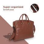 LA MAREY Laptop Bag with Adjustable Shoulder Strap (Size 41x30x6 Cm) - Brown