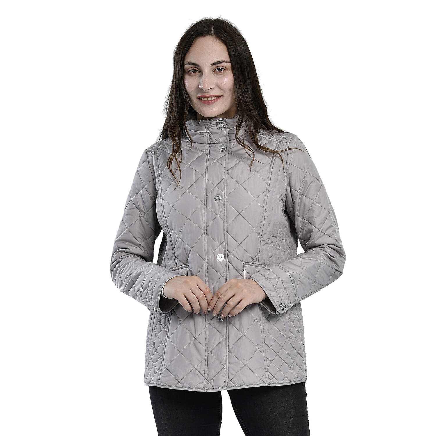 La Marey Lightweight Padded Quilted Jacket (Size 18) - Grey