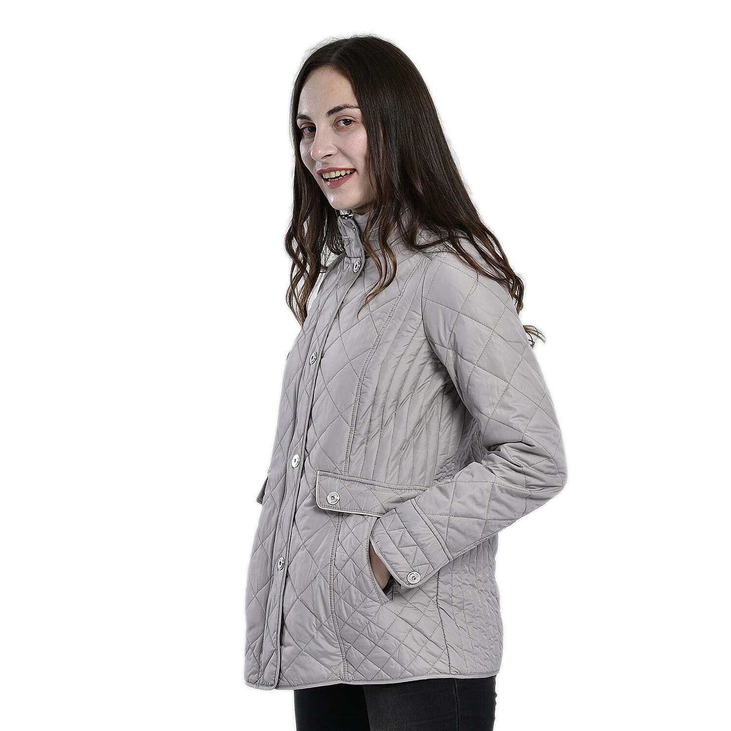 La Marey Lightweight Padded Quilted Jacket (Size 18) - Grey