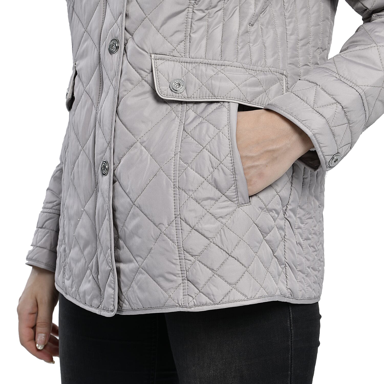 La Marey Lightweight Padded Quilted Jacket (Size 18) - Grey