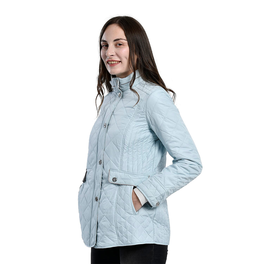 La Marey Lightweight Padded Quilted Jacket (Size 14) - Mint Green