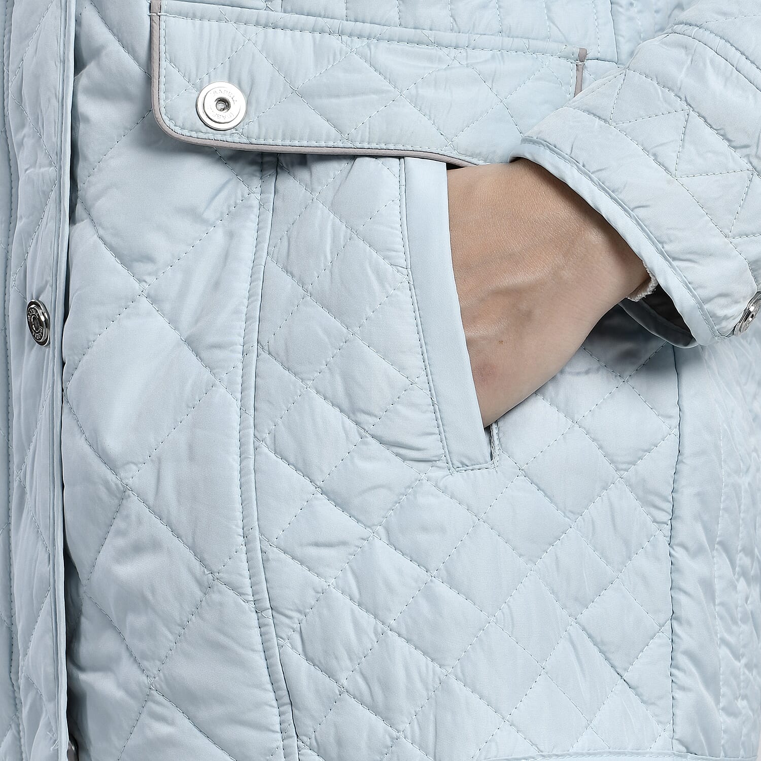 La Marey Lightweight Padded Quilted Jacket (Size 24) - Mint Green
