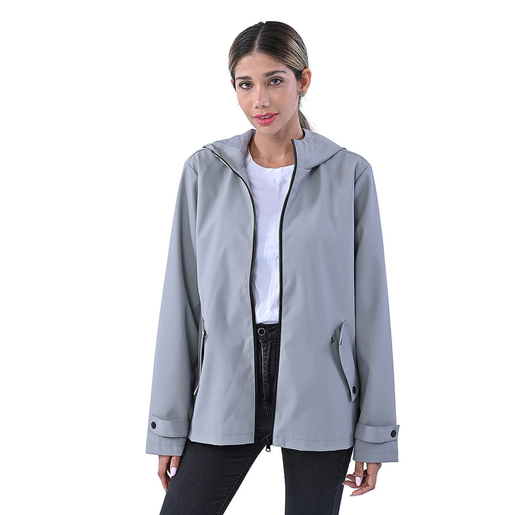 LA MAREY Water Resistant Hoodie Jacket in Grey (Size XL, 20-22)