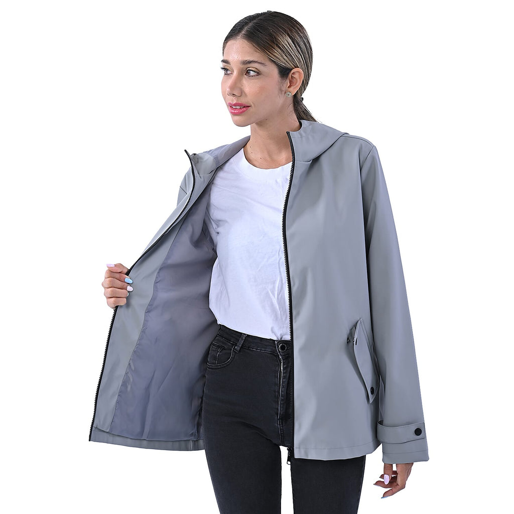 LA MAREY Water Resistant Hoodie Jacket in Grey (Size XL, 20-22)