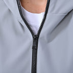 LA MAREY Water Resistant Hoodie Jacket in Grey (Size XL, 20-22)