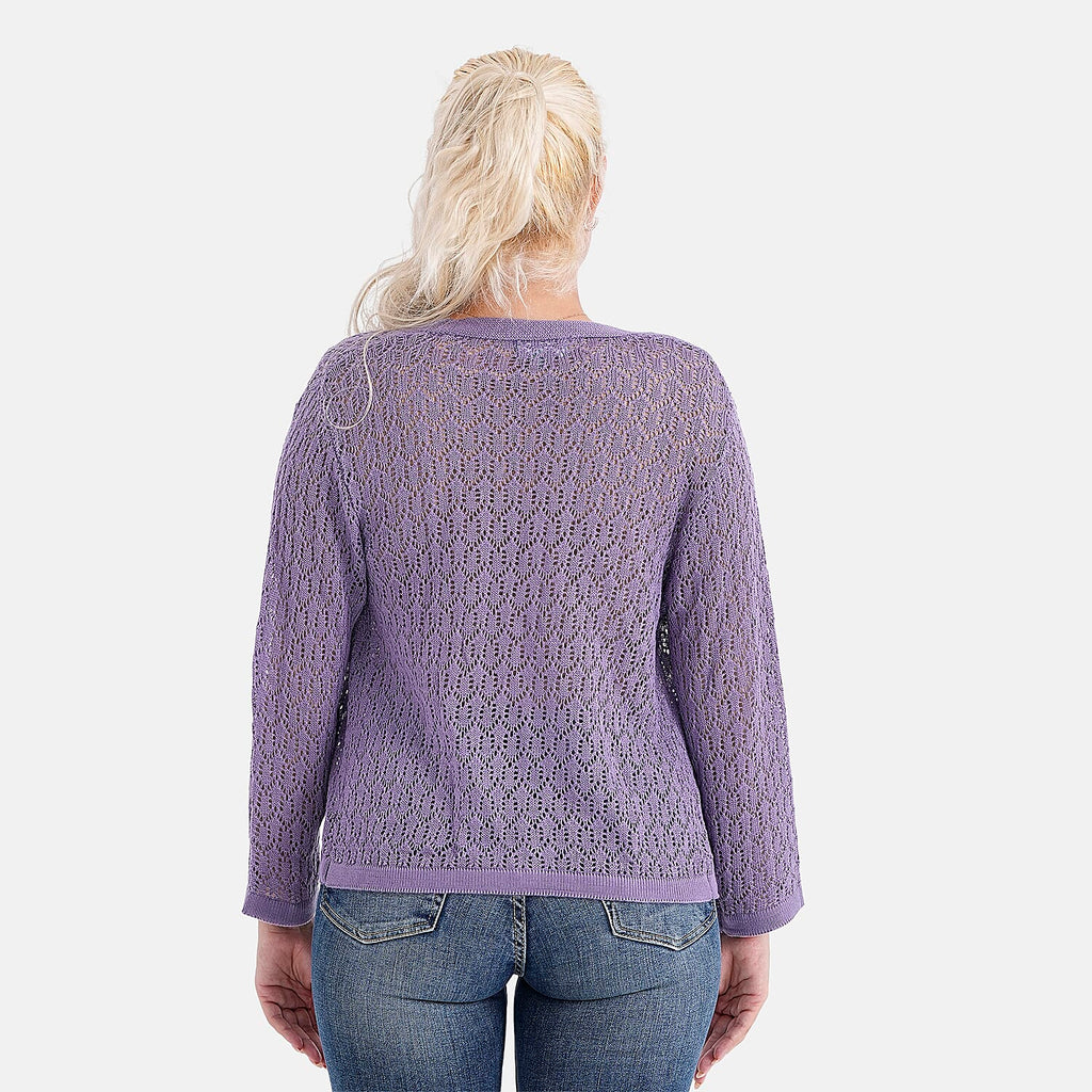 LA MAREY Womens Lace Bolero (Size XXL) - Purple