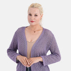 LA MAREY Womens Lace Bolero (Size XXL) - Purple