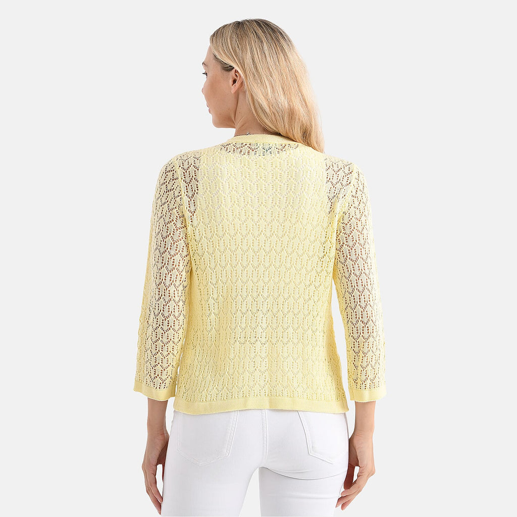 LA MAREY Womens Lace Bolero (Size XXL) - Cheese White