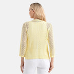 LA MAREY Womens Lace Bolero (Size XXL) - Cheese White