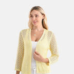 LA MAREY Womens Lace Bolero (Size XXL) - Cheese White