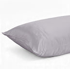 LA Marey Signature 100% Mulberry Silk Pillow Case with Button (Size 75x50 cm) - Silver