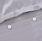 LA Marey Signature 100% Mulberry Silk Pillow Case with Button (Size 75x50 cm) - Silver
