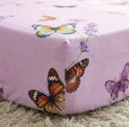 LA Marey Signature Set of 3 100% Mulberry Silk Fitted Sheets & 2 MOP Button Pillowcases (200 x 150 cm) - Pink