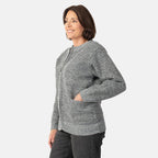 Beaumonde Ladies Round Neck Knitted Zipper (Size 16 to 18) - Grey