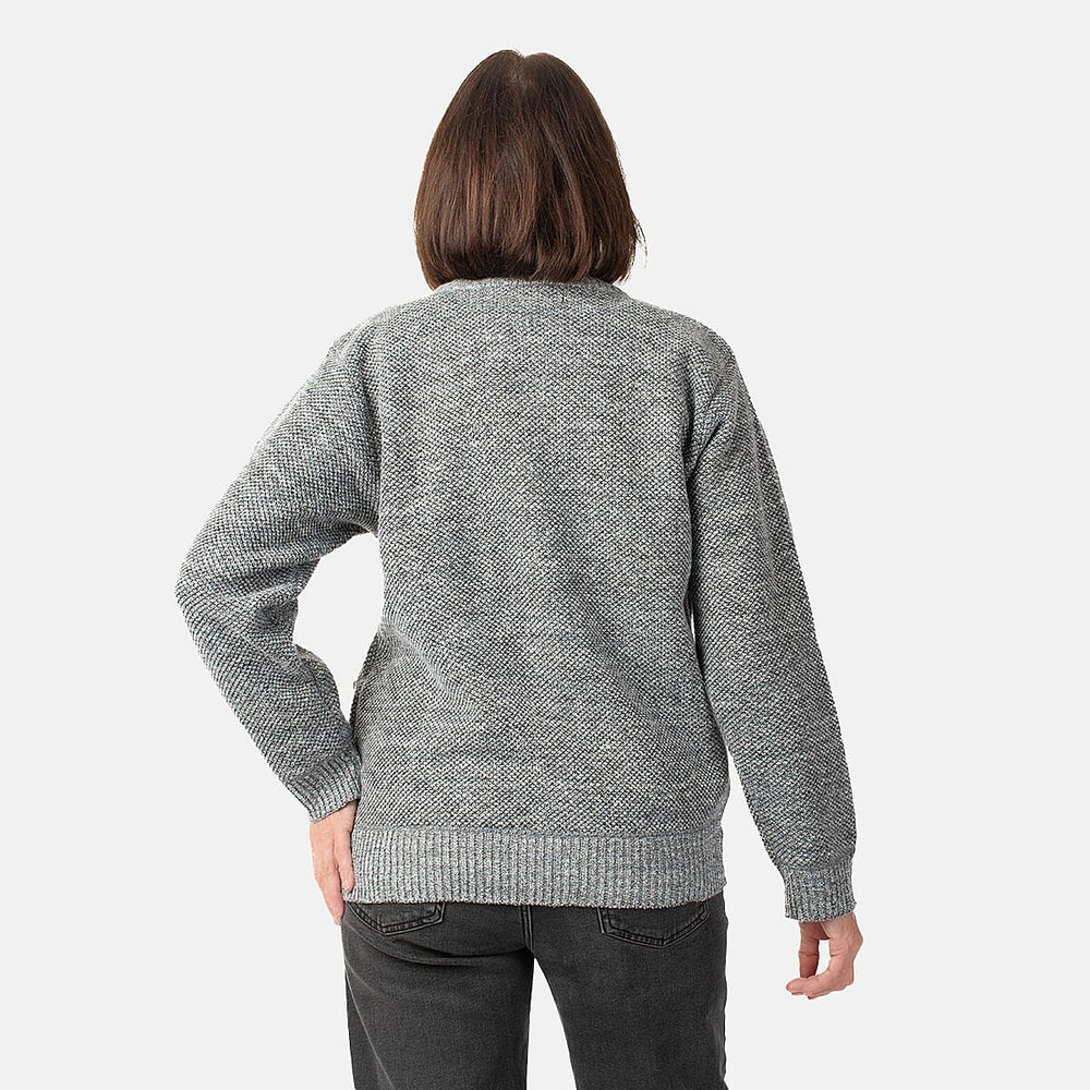 Beaumonde Ladies Round Neck Knitted Zipper (Size 16 to 18) - Grey
