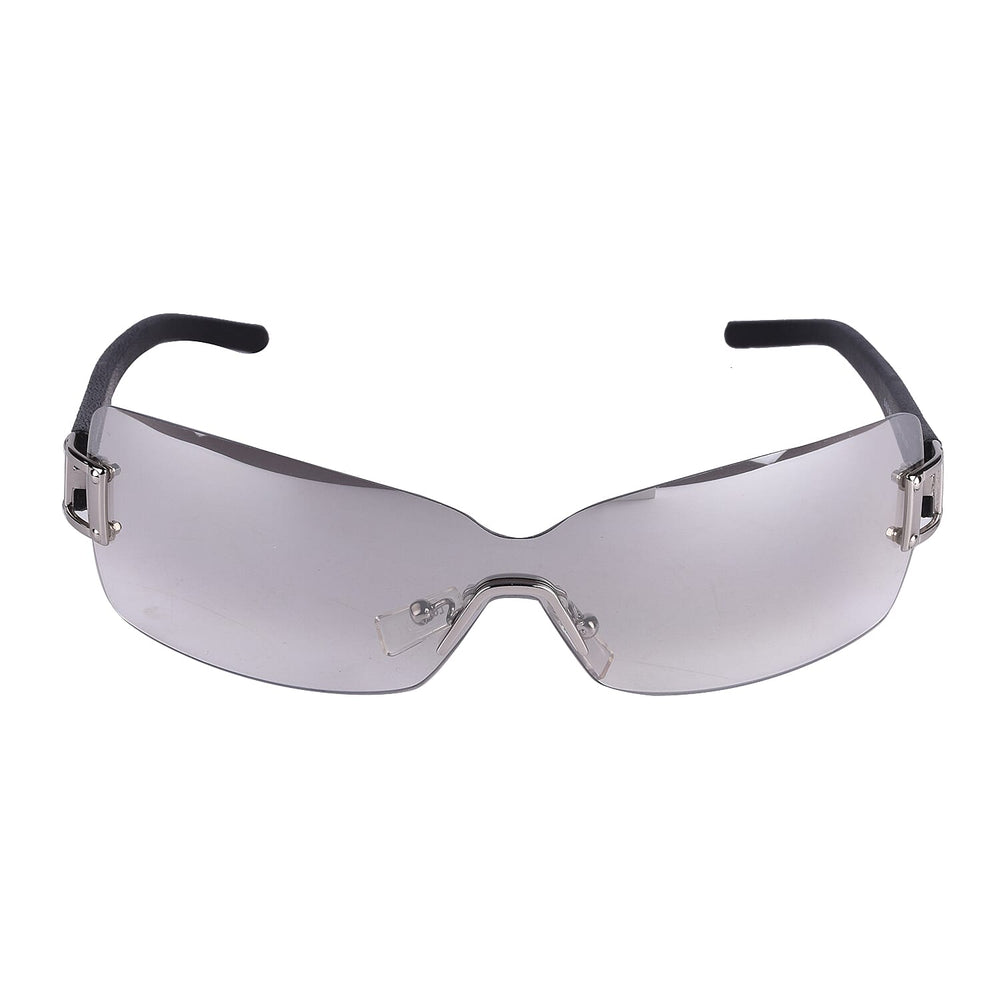LOEWE Large Rimless Shield Sunglasses with Black Sides
