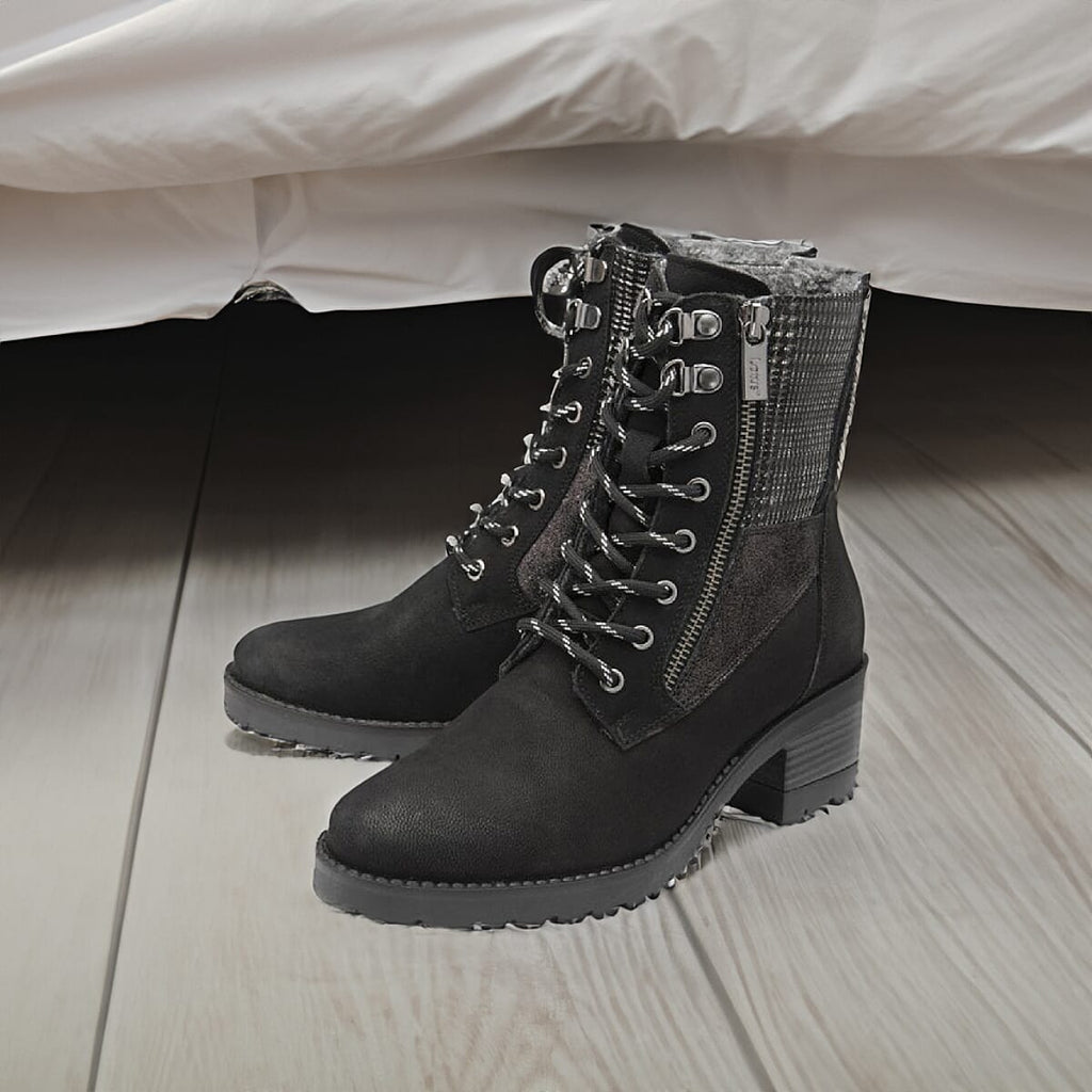 LOTUS Oklahoma Ladies Leather Ankle Boots (Size 3) - Black