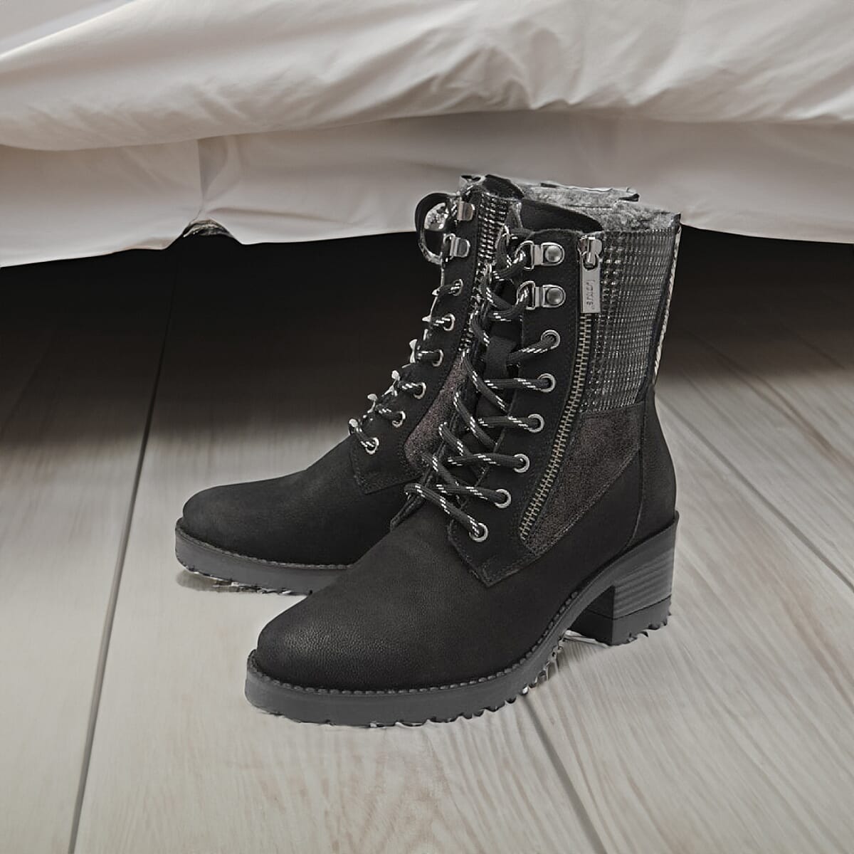 LOTUS Oklahoma Ladies Leather Ankle Boots (Size 3) - Black